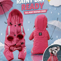 Full-Body Waterproof Dog Raincoat – Hooded Reflective Jacket
