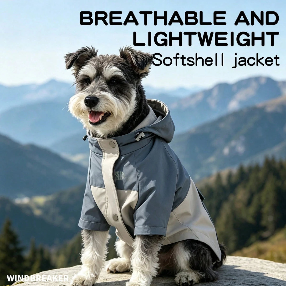 Water-Resistant Dog Windbreaker Jacket – Hooded Reflective Coat