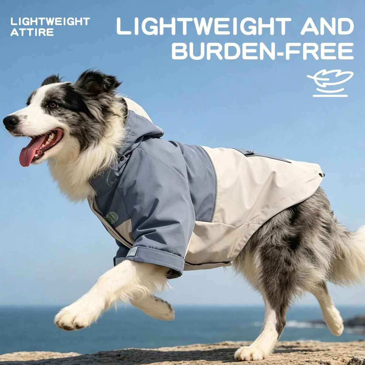 Water-Resistant Dog Windbreaker Jacket – Hooded Reflective Coat