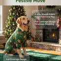 Christmas Dog Pajamas – Soft Full-Coverage Pet Jumpsuit