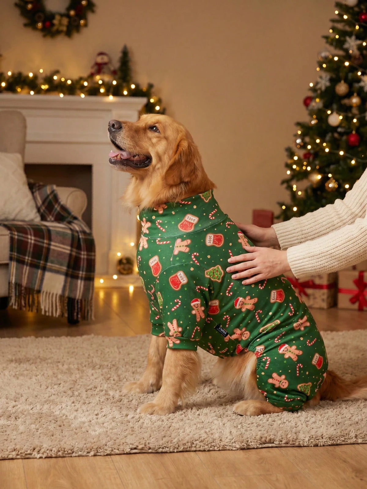 Christmas Dog Pajamas – Soft Full-Coverage Pet Jumpsuit