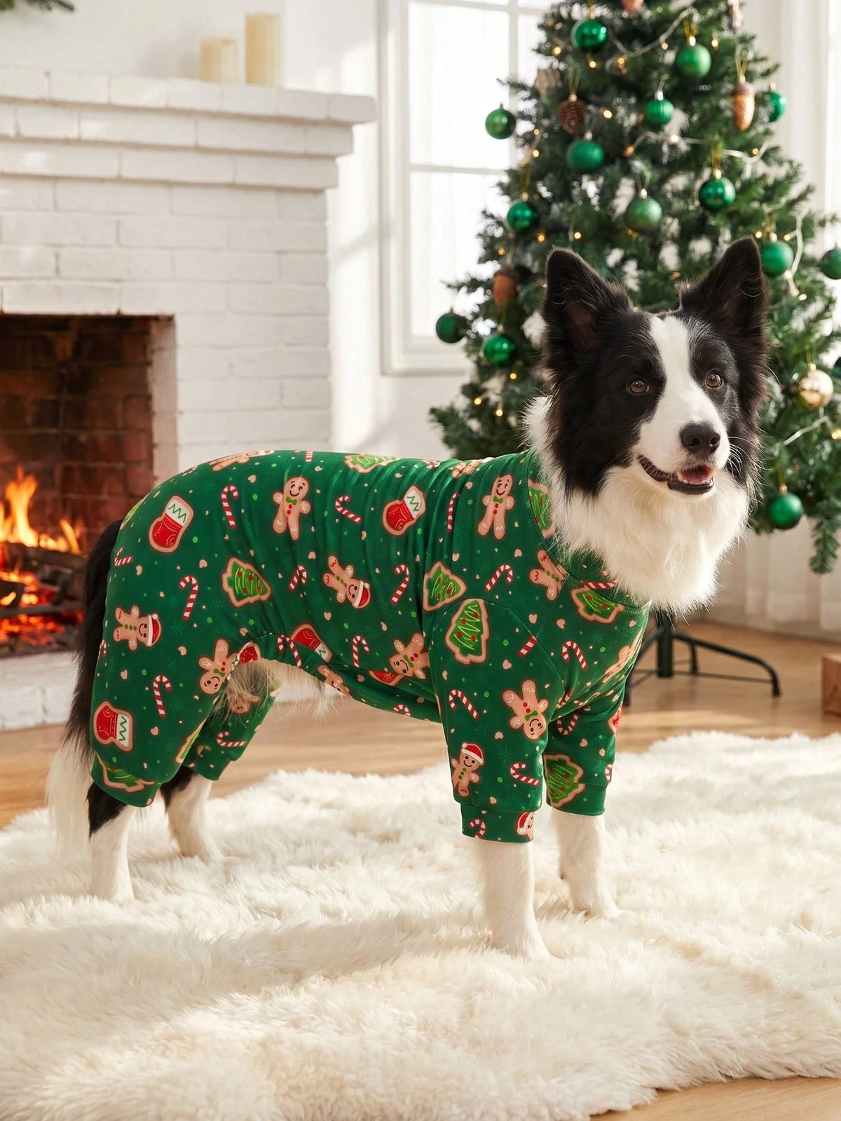 Christmas Dog Pajamas – Soft Full-Coverage Pet Jumpsuit