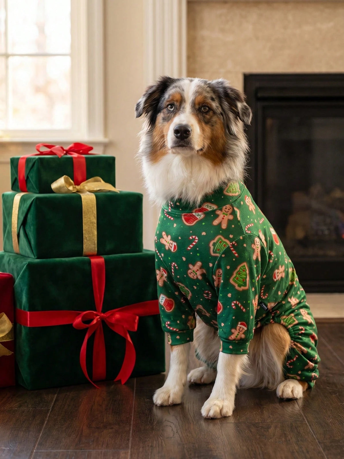 Christmas Dog Pajamas – Soft Full-Coverage Pet Jumpsuit