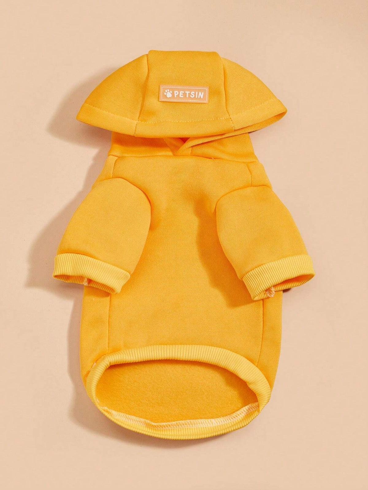Yellow Thermal Pet Hoodie – Warm Coat for Dogs & Cats