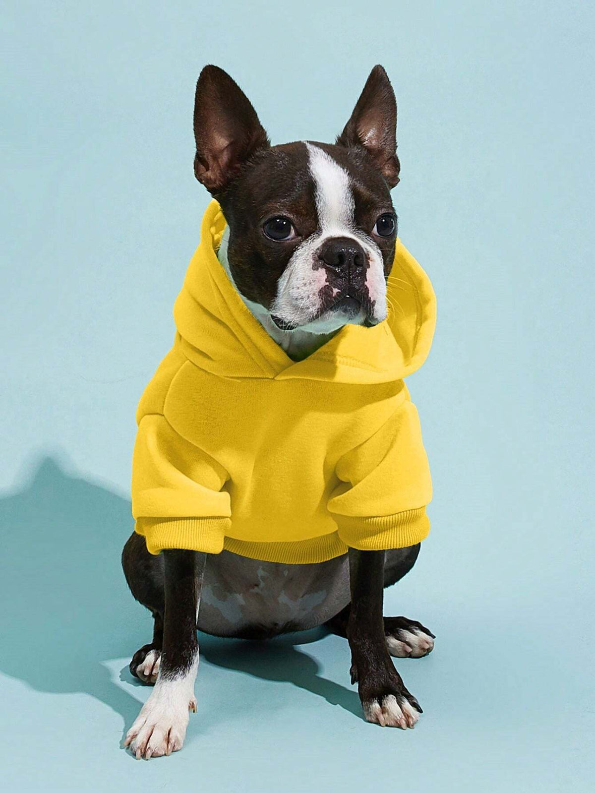 Yellow Thermal Pet Hoodie – Warm Coat for Dogs & Cats