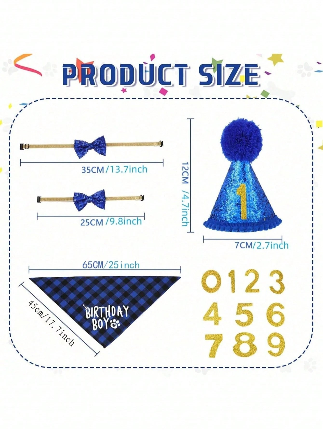 Pet Birthday Party Decoration Set | Hat, Bandana, Bow Tie & Banner
