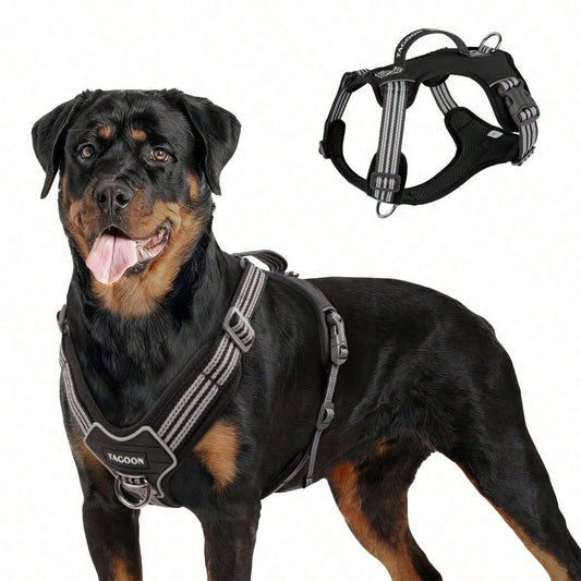 Tactical Dog Harness with Handle & Leash Clip – Reflective Adjustable Vest