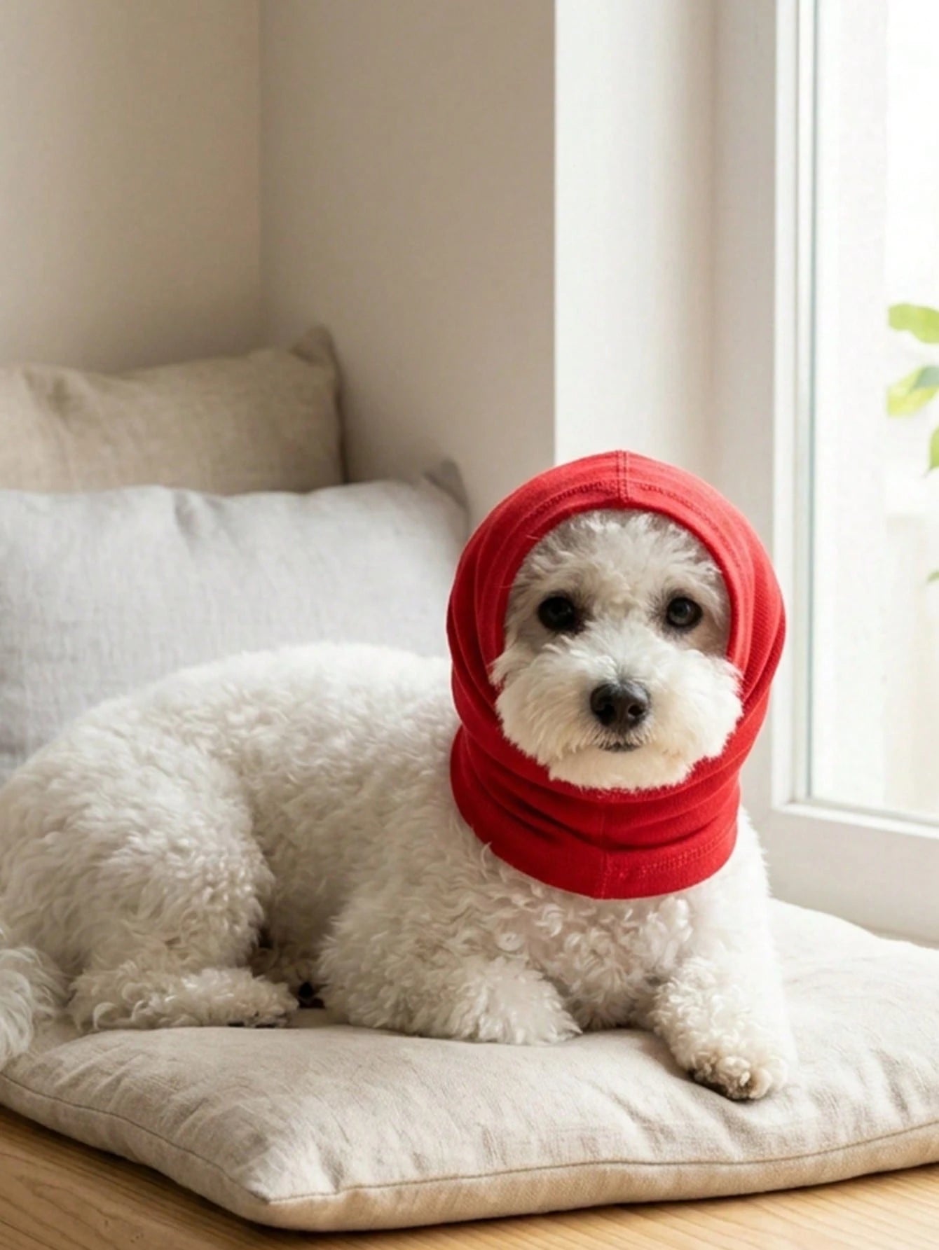 Pet Head Cover for Small & Medium Dogs – Breathable Anti-Bite Headwear