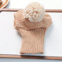 Pet Knit Hat with Pom-Pom – Warm Winter Hat for Dogs & Cats