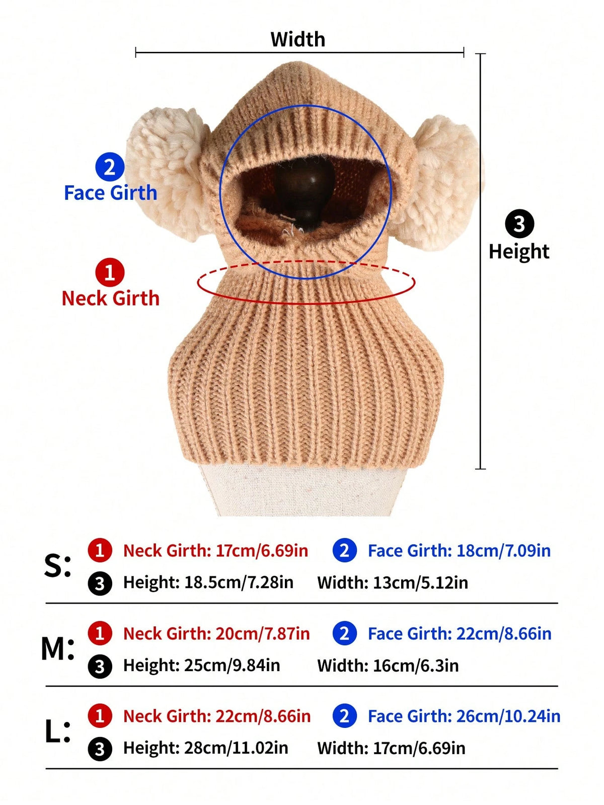 Pet Knit Hat with Pom-Pom – Warm Winter Hat for Dogs & Cats