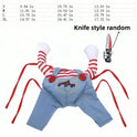 Funny Pet Costume Hoodie with Toy Knife Prop | Halloween Pet Outfit