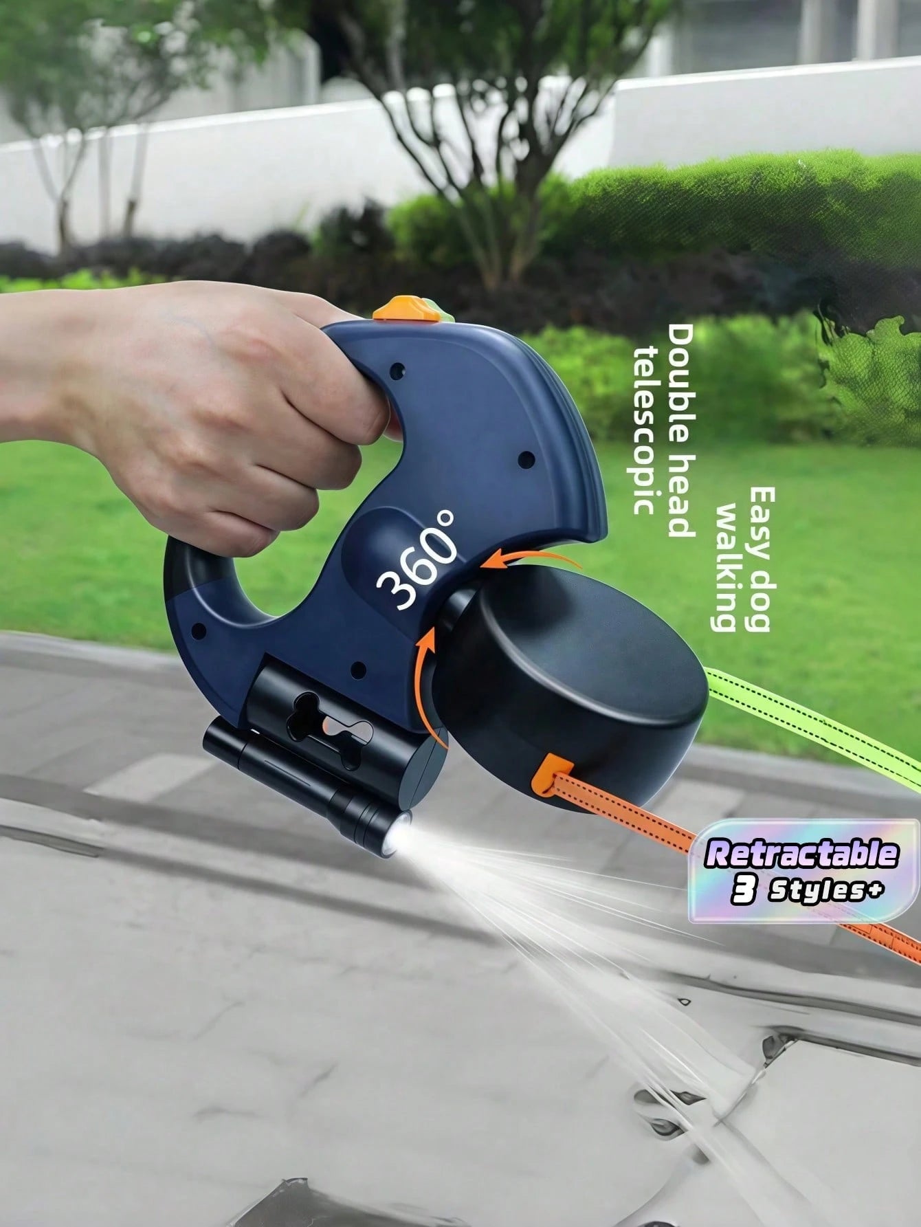 Dual Retractable Dog Leash for 2 Dogs – Harness Walking Set