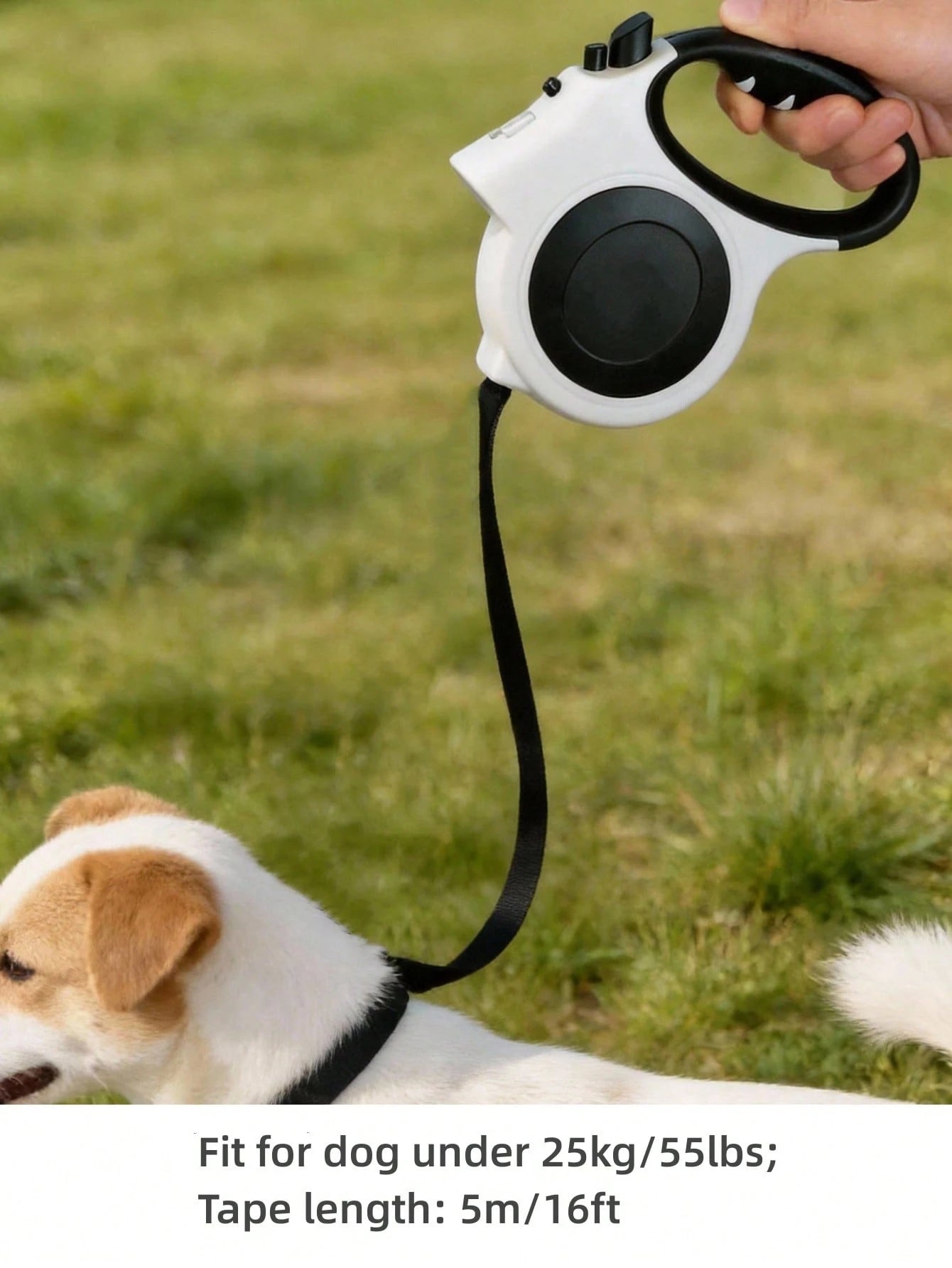 5M Retractable Dog Leash – Strong Nylon Tape with Non-Slip Handle