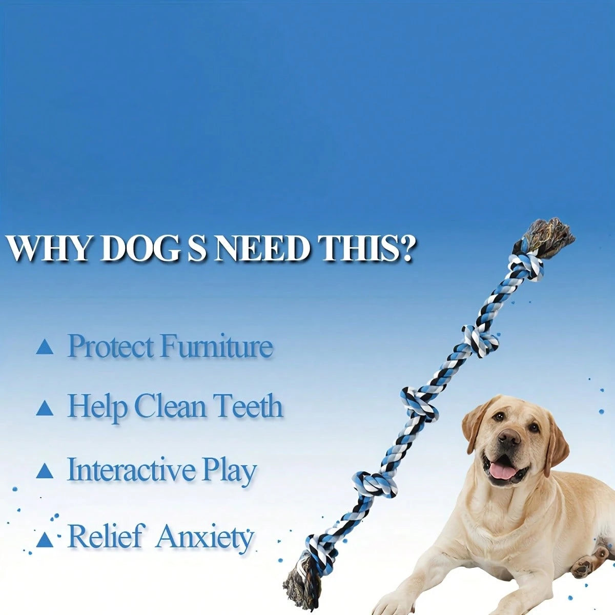 Heavy Duty Dog Rope Toy | Tug & Chew Toy for All Dogs