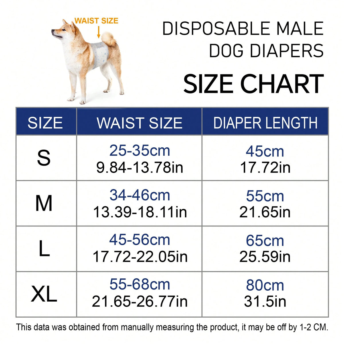 12-Pack Male Dog Diapers | Super Absorbent Leak-Proof Wraps