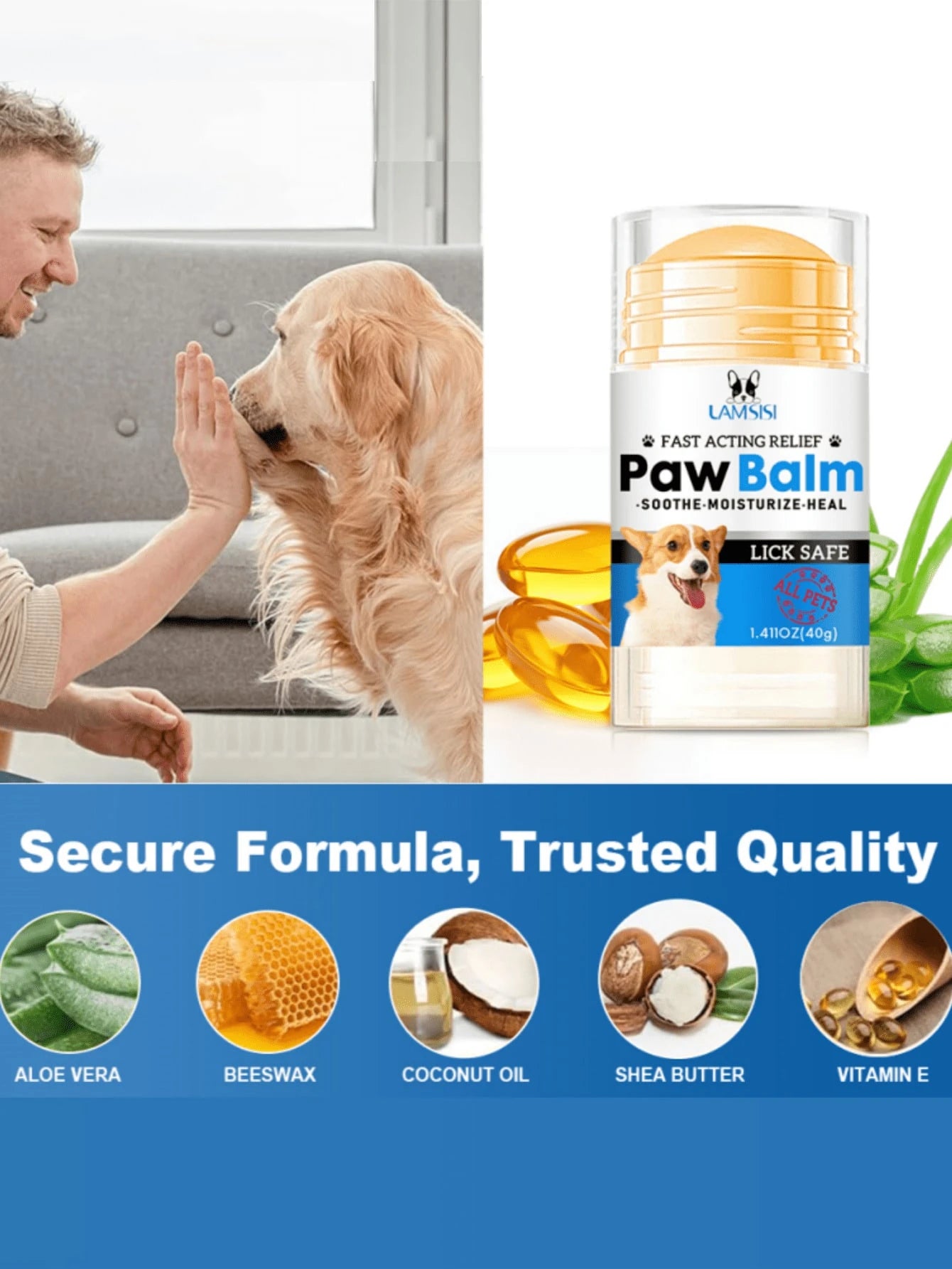 Pet Paw Balm Stick | Moisturizing Paw Care for Dogs & Cats