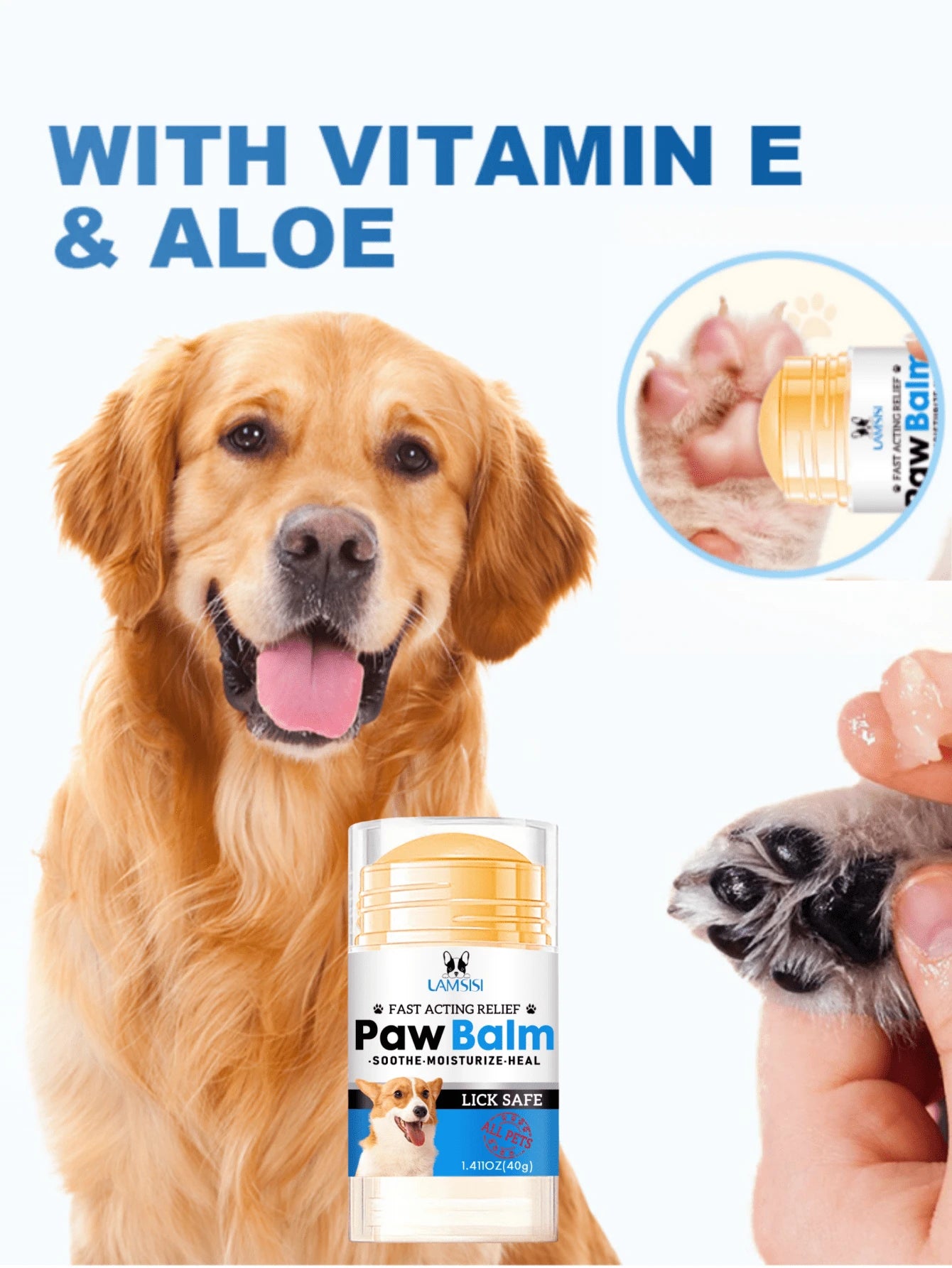 Pet Paw Balm Stick | Moisturizing Paw Care for Dogs & Cats
