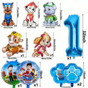 Paw Patrol Birthday Balloon Set – Character & Number Foil Balloons