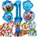 Paw Patrol Birthday Balloon Set – Character & Number Foil Balloons