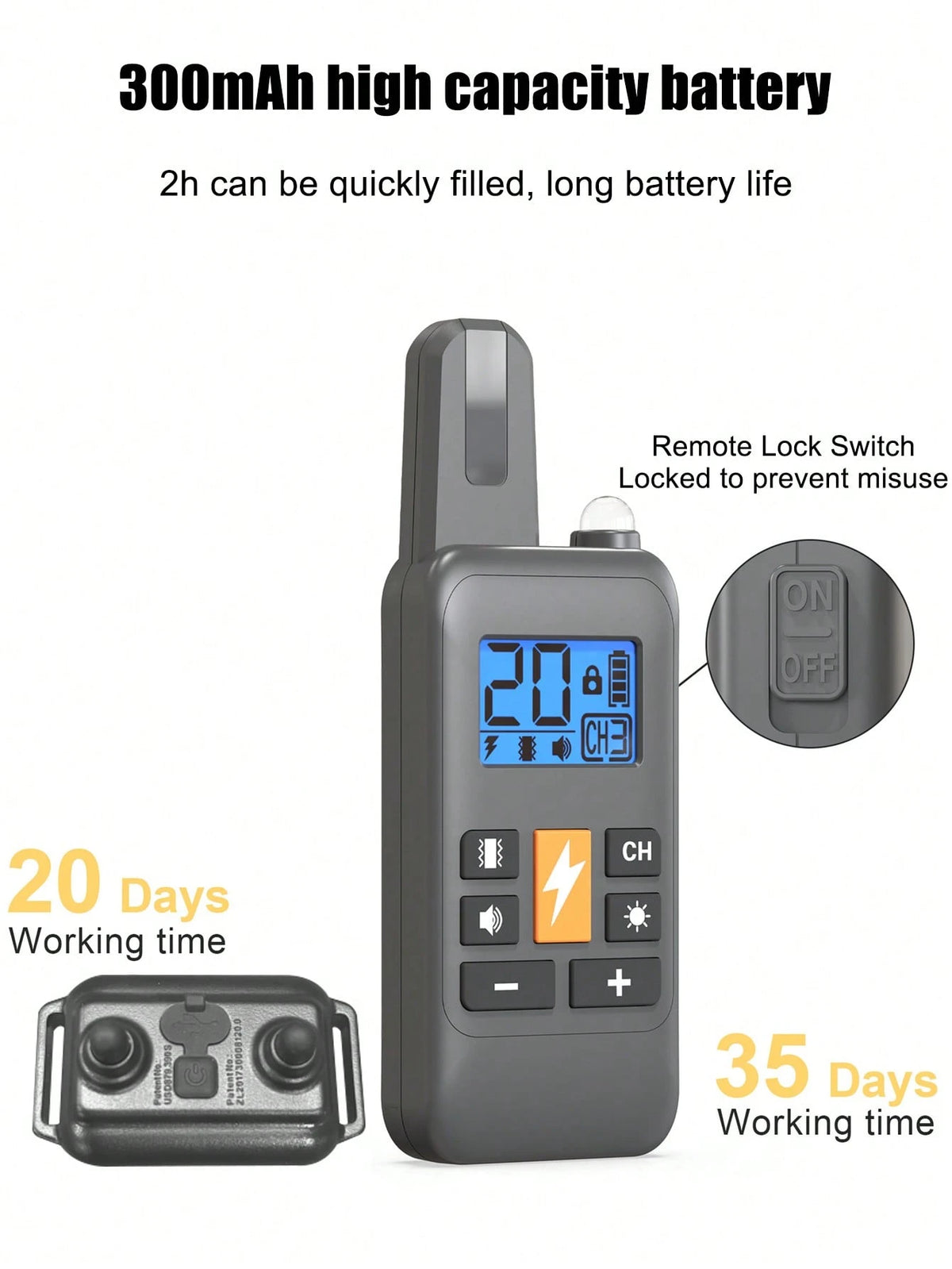 800m Waterproof Dog Training Collar | Remote Vibration & Sound
