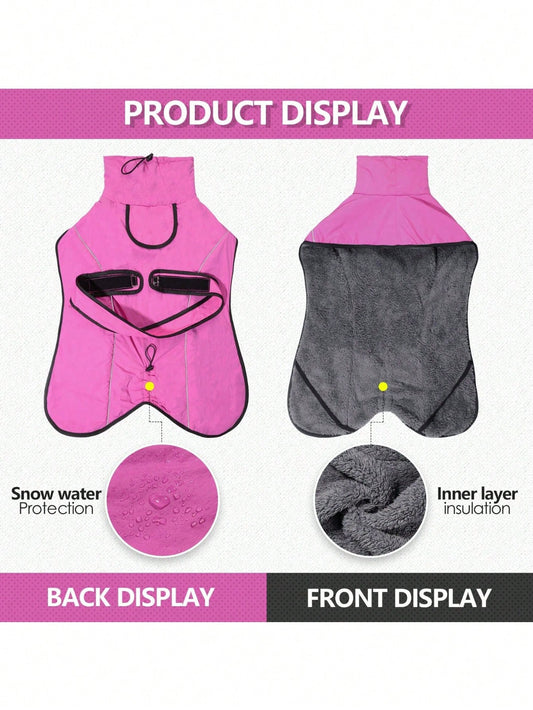 Waterproof Winter Dog Coat with Fleece Lining | Reflective Jacket for Small, Medium & Large Dogs