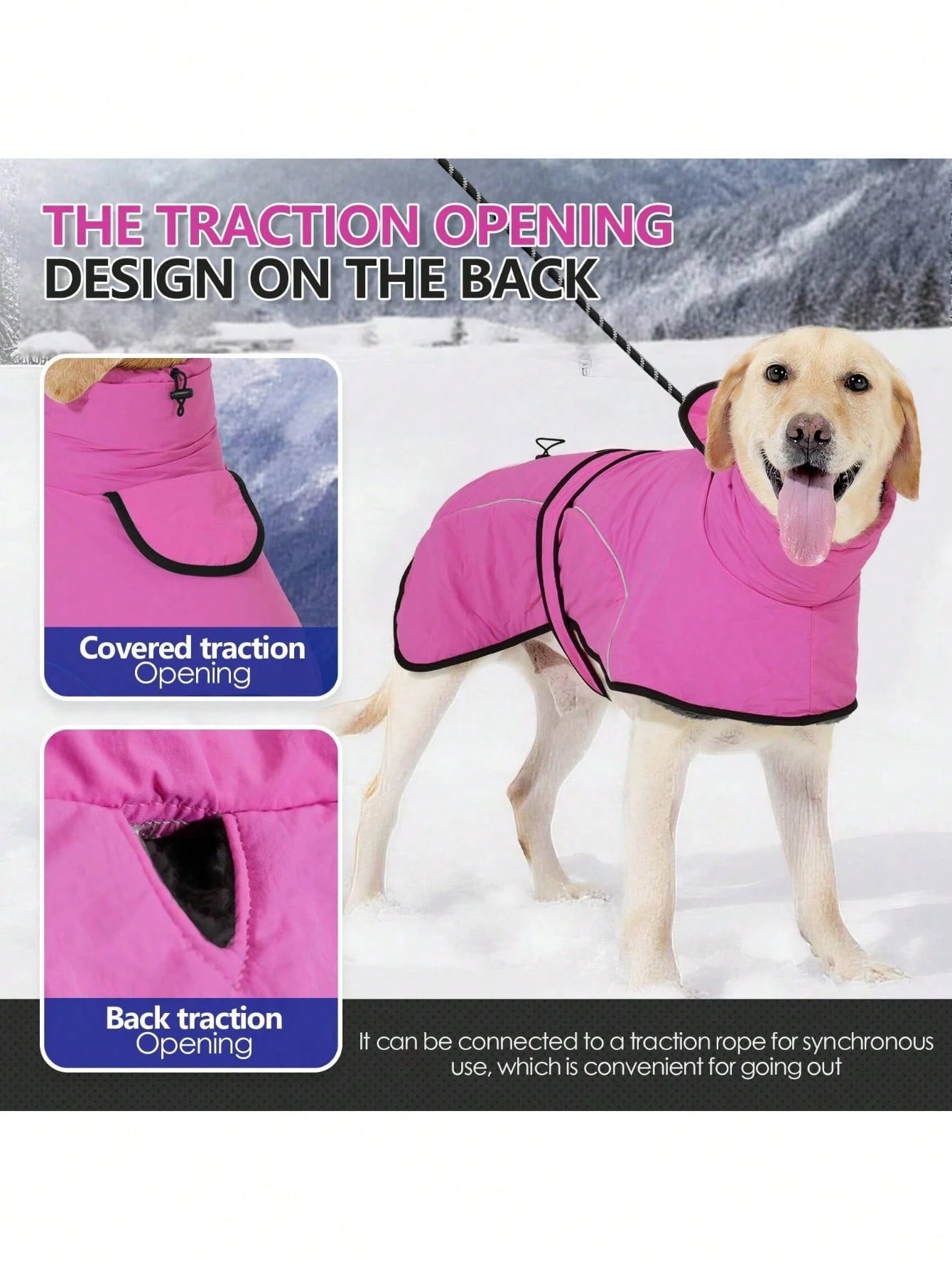 Waterproof Winter Dog Coat with Fleece Lining | Reflective Jacket for Small, Medium & Large Dogs