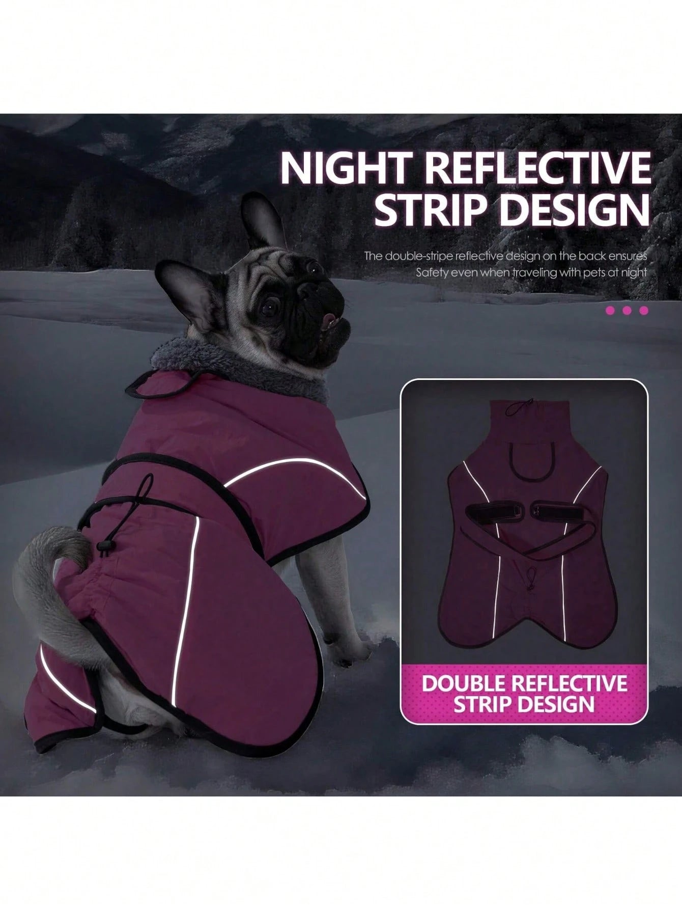 Waterproof Winter Dog Coat with Fleece Lining | Reflective Jacket for Small, Medium & Large Dogs