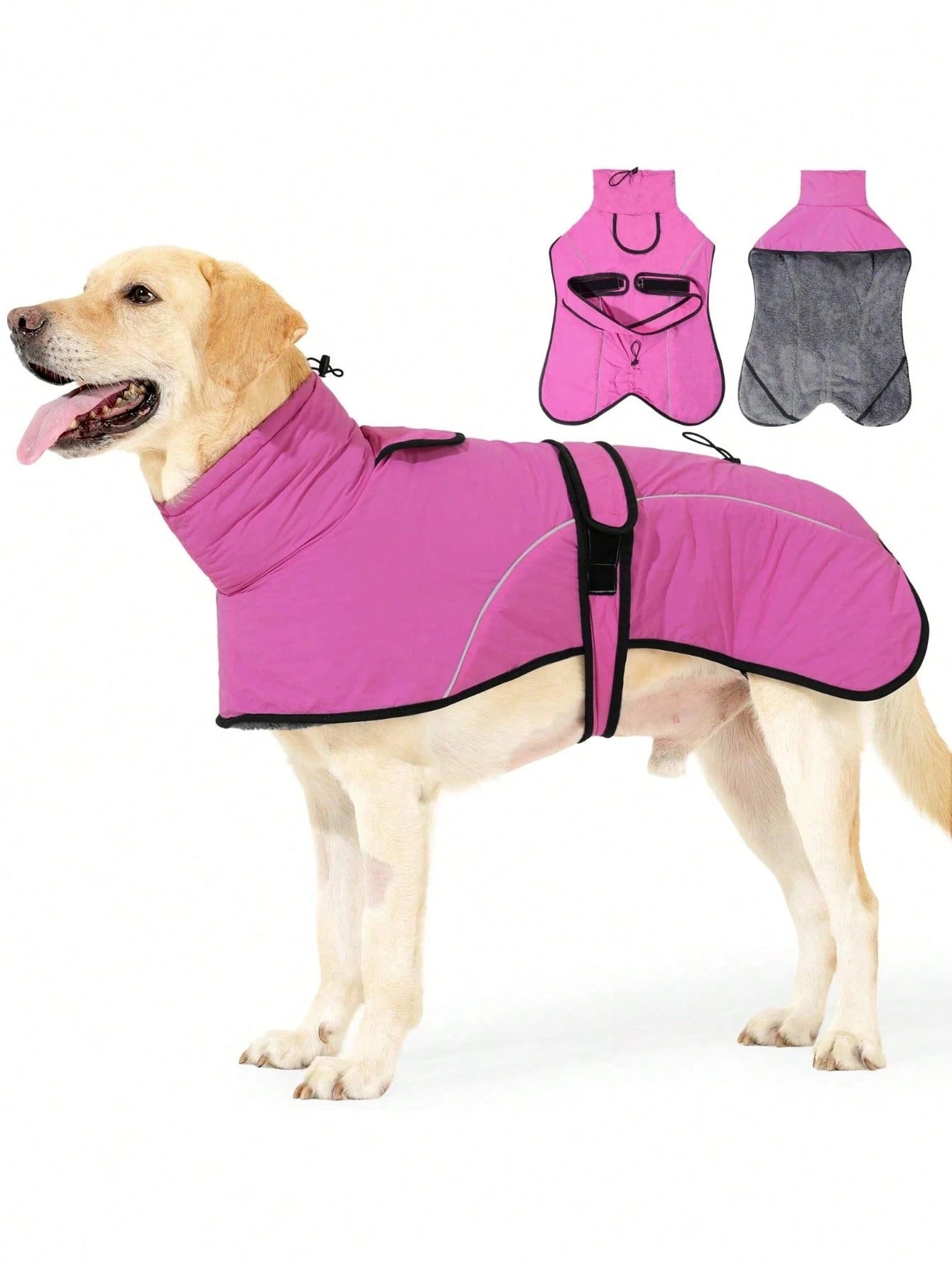 Waterproof Winter Dog Coat with Fleece Lining | Reflective Jacket for Small, Medium & Large Dogs