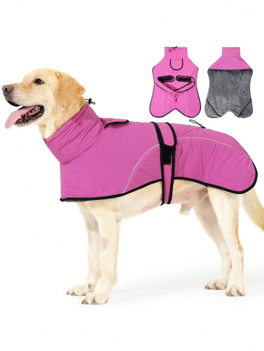 Waterproof Winter Dog Coat with Fleece Lining | Reflective Jacket for Small, Medium & Large Dogs