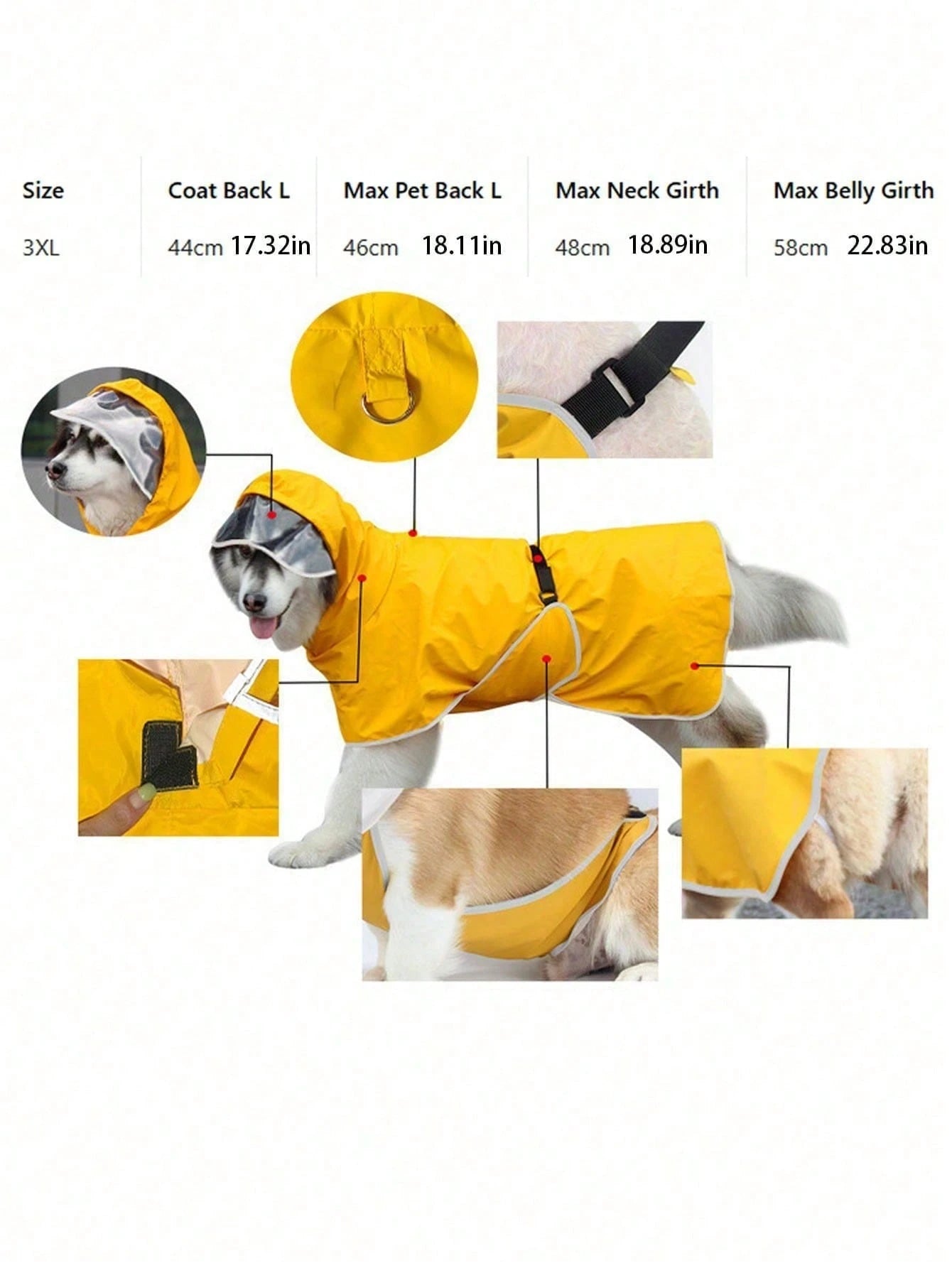Double-Sided Waterproof Dog Raincoat | Reversible All-Weather Jacket