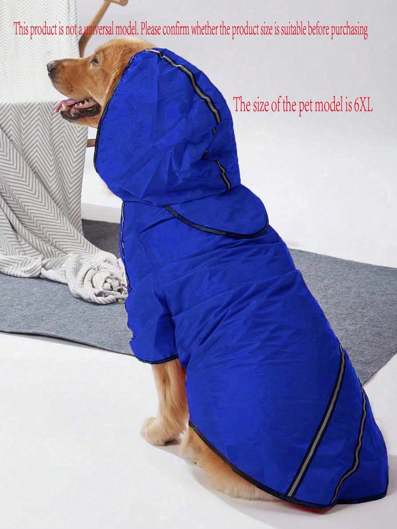 Waterproof Dog Raincoat with Reflective Strips | Outdoor Rain Jacket for Dogs