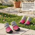 Breathable Mesh Dog Shoes | Non-Slip Summer Sandals for Dogs (set of 4)