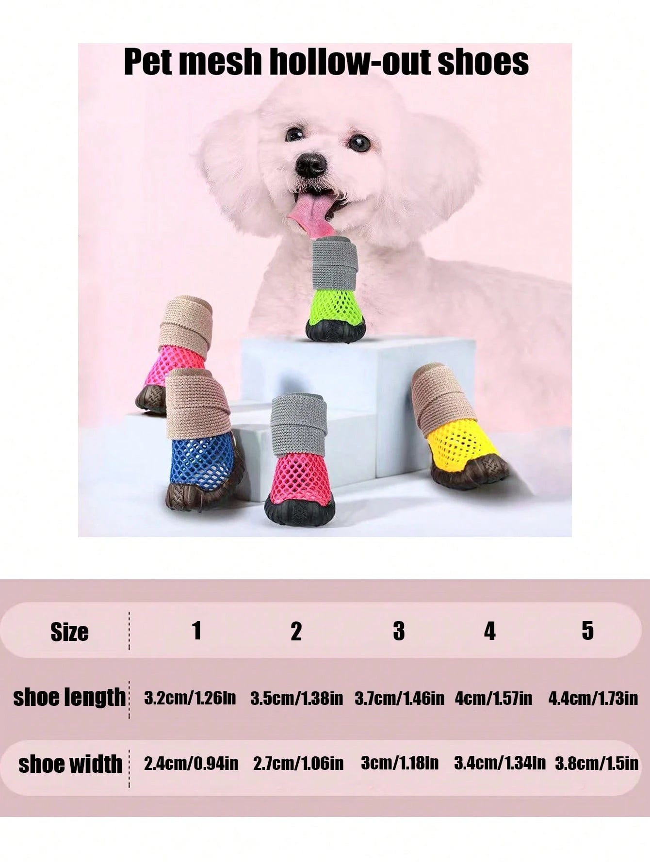 Breathable Mesh Dog Shoes | Non-Slip Summer Sandals for Dogs (set of 4)