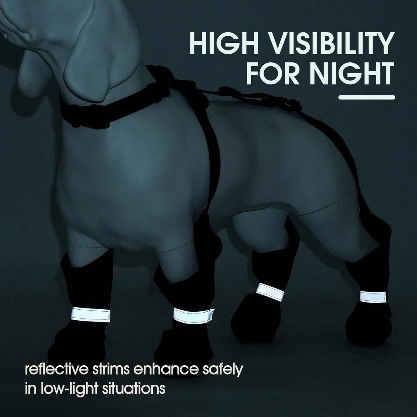 Anti-Slip Waterproof Dog Boots | Adjustable Paw Protection Shoes