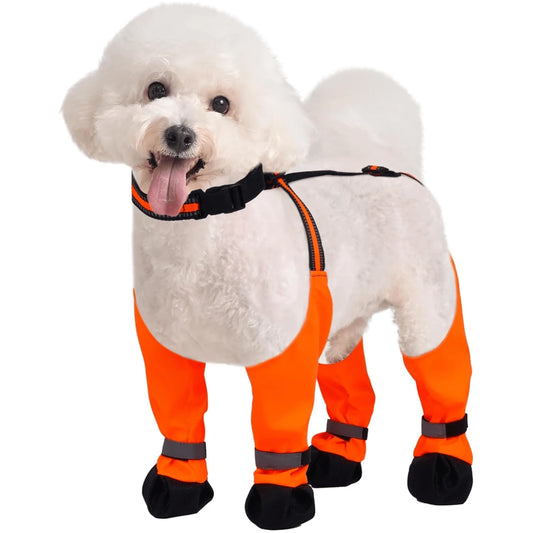 Anti-Slip Waterproof Dog Boots | Adjustable Paw Protection Shoes