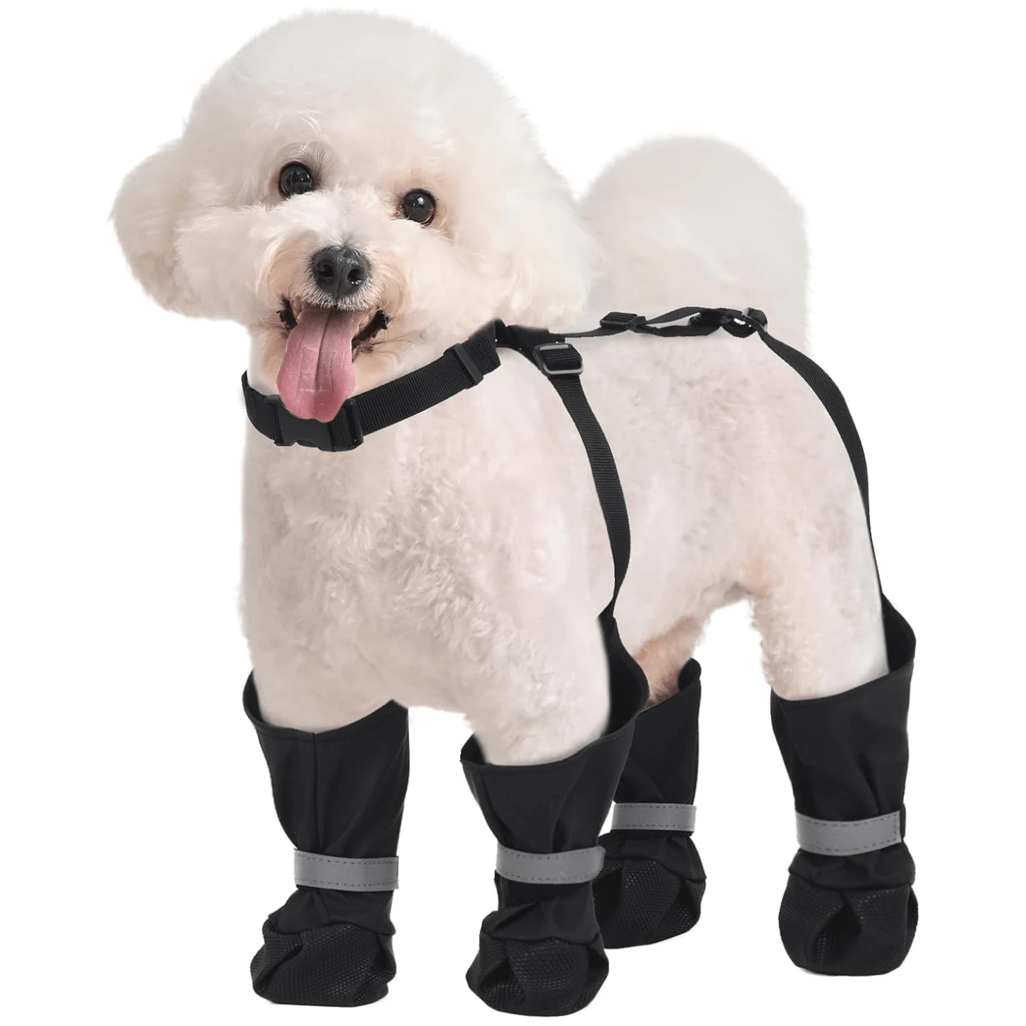 Anti-Slip Waterproof Dog Boots | Adjustable Paw Protection Shoes