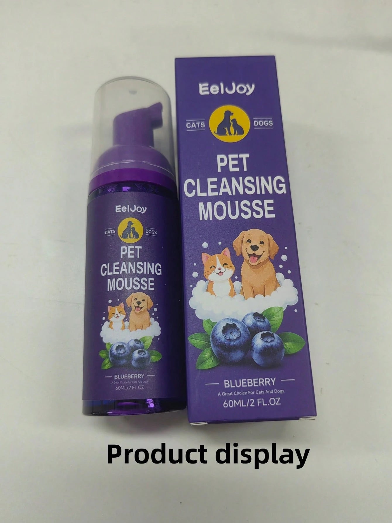 Waterless Pet Shampoo Foam | No-Rinse Dry Cleanser for Cats & Dogs (60ml)