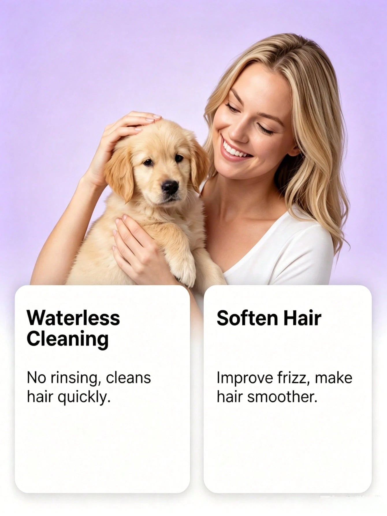 Waterless Pet Shampoo Foam | No-Rinse Dry Cleanser for Cats & Dogs (60ml)