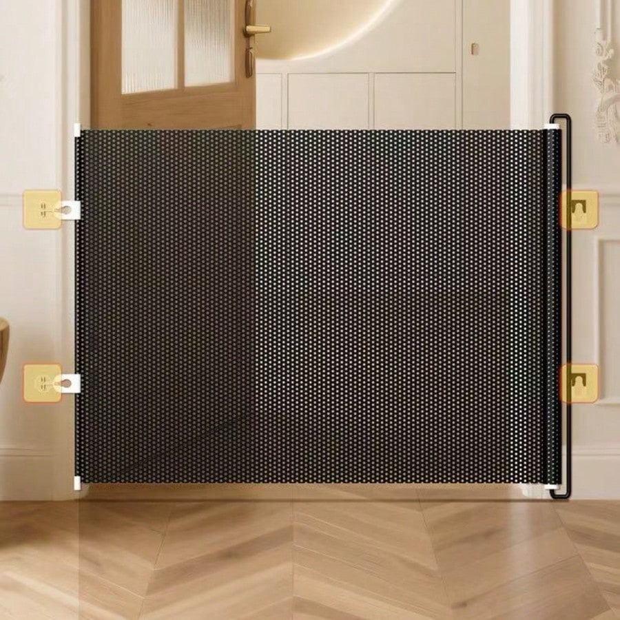 Expandable Mesh Pet Gate | Retractable Safety Barrier for Dogs & Cats