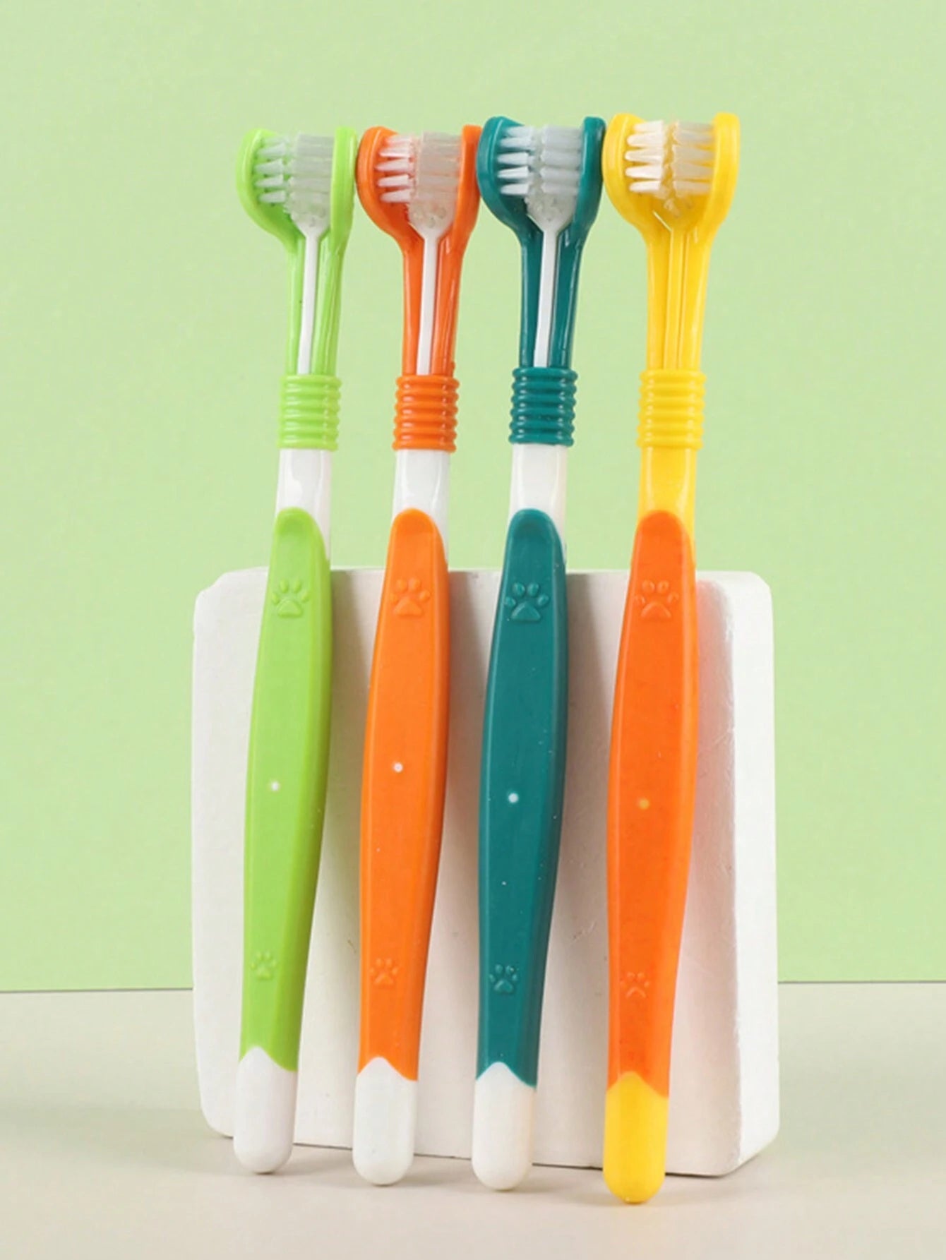 3-Sided Dog & Cat Toothbrush Kit – Pet Finger Toothbrush & Dental Care (set of 5 pieces)
