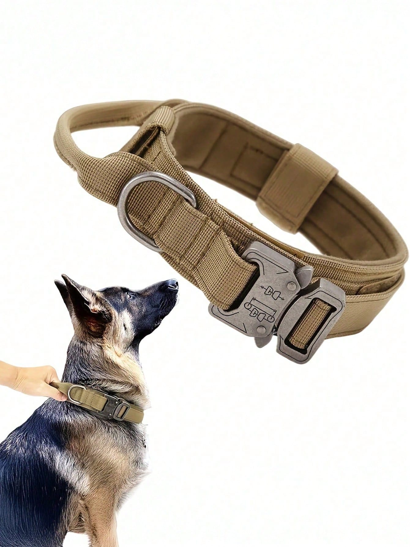 Tactical Dog Collar with Handle | Heavy Duty Reflective Collar