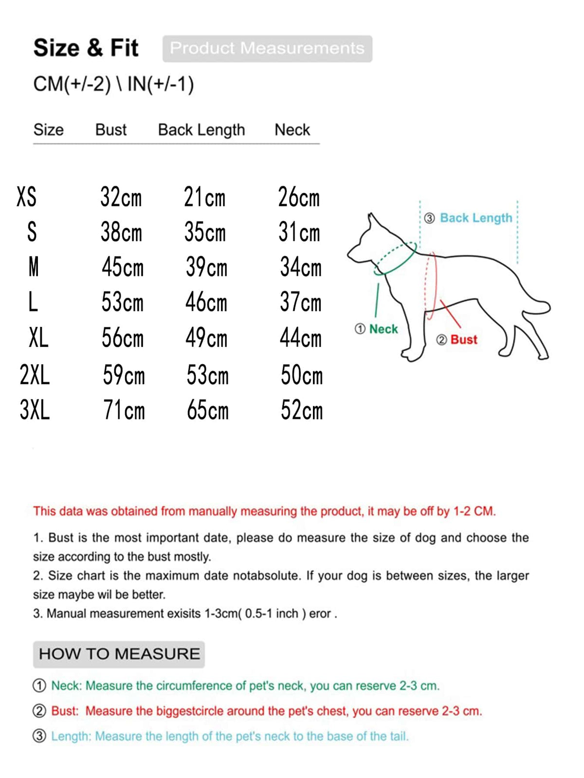 PETSIN Winter Dog Coat – Warm Thermal-Lined Windproof Jacket for Large Dogs