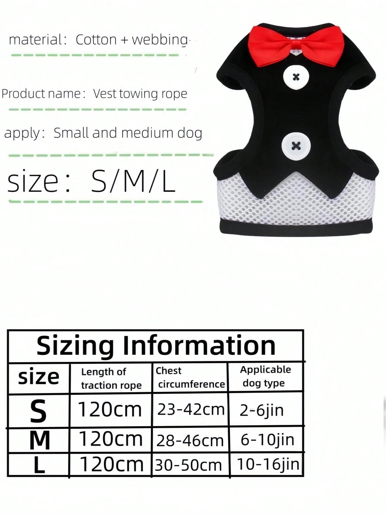 Pet Chest Harness & Leash Set – Adjustable Walking Harness for Small & Medium Dogs