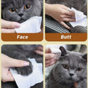 Pet Cleaning Wet Wipes | Alcohol-Free Grooming Wipes for Dogs & Cats (12 pieces per back)