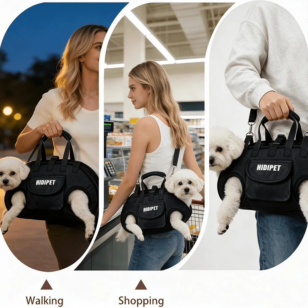 2-Way Pet Carrier Bag for Cats & Small Dogs – Crossbody Travel Bag