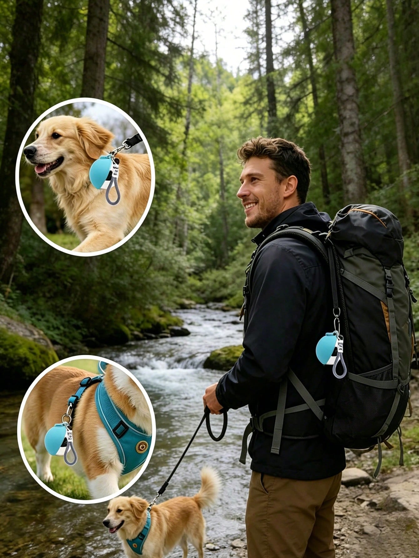 Portable Dog Water Bottle with Foldable Silicone Bowl | Leak-Proof Travel Water Dispenser