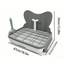 Indoor Dog Toilet with Splash Guard & Pee Pad Holder | Easy Clean Training Tray
