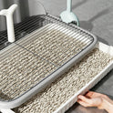 Indoor Dog Toilet with Splash Guard & Pee Pad Holder | Easy Clean Training Tray