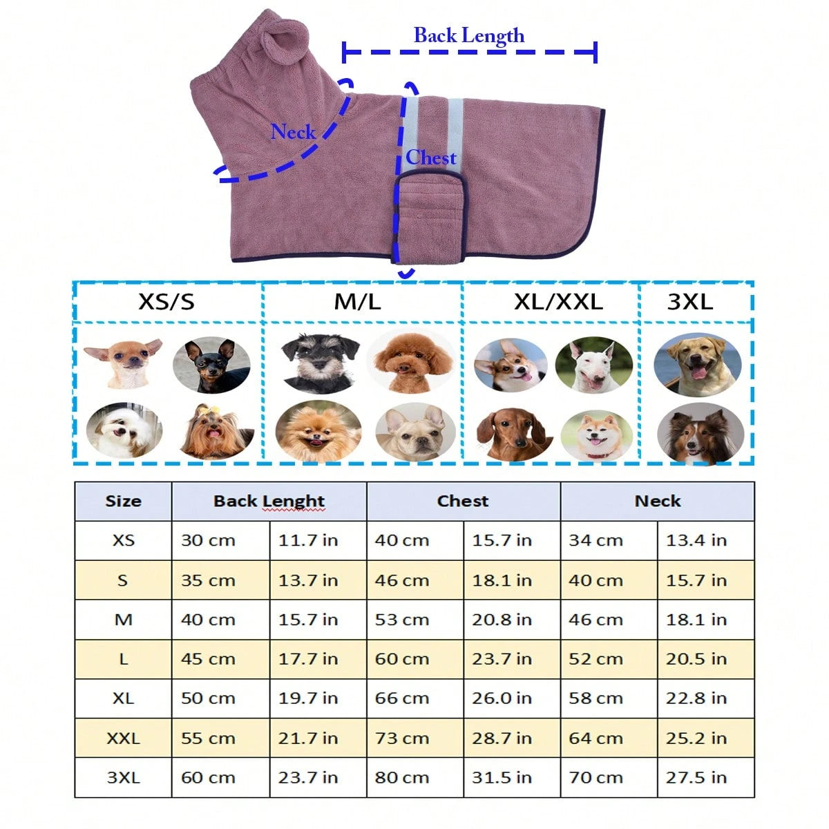 Hooded Dog Bathrobe & Quick-Dry Towel for Dogs & Cats