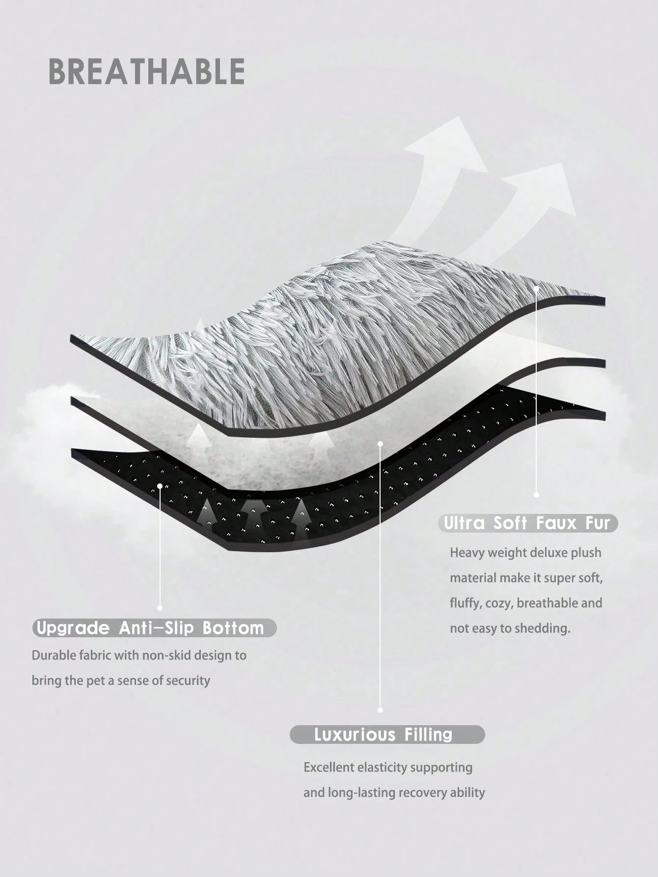 Washable Plush Pet Crate Bed – Anti-Slip Cozy Dog & Cat Bed